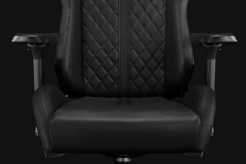 Fotel Gamingowy YUMISU 2025 Magnetic Real Leather Black Fotel Gamingowy YUMISU 2025 Magnetic Real Leather Black siedzisko