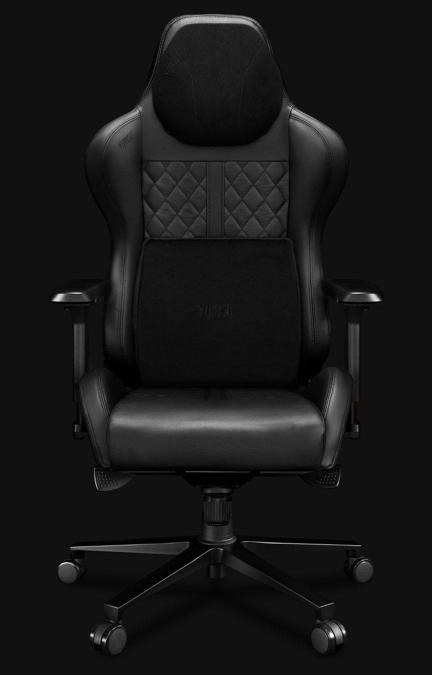 Fotel Gamingowy YUMISU 2025 Magnetic Real Leather Black Fotel Gamingowy YUMISU 2025 Magnetic Real Leather Black front