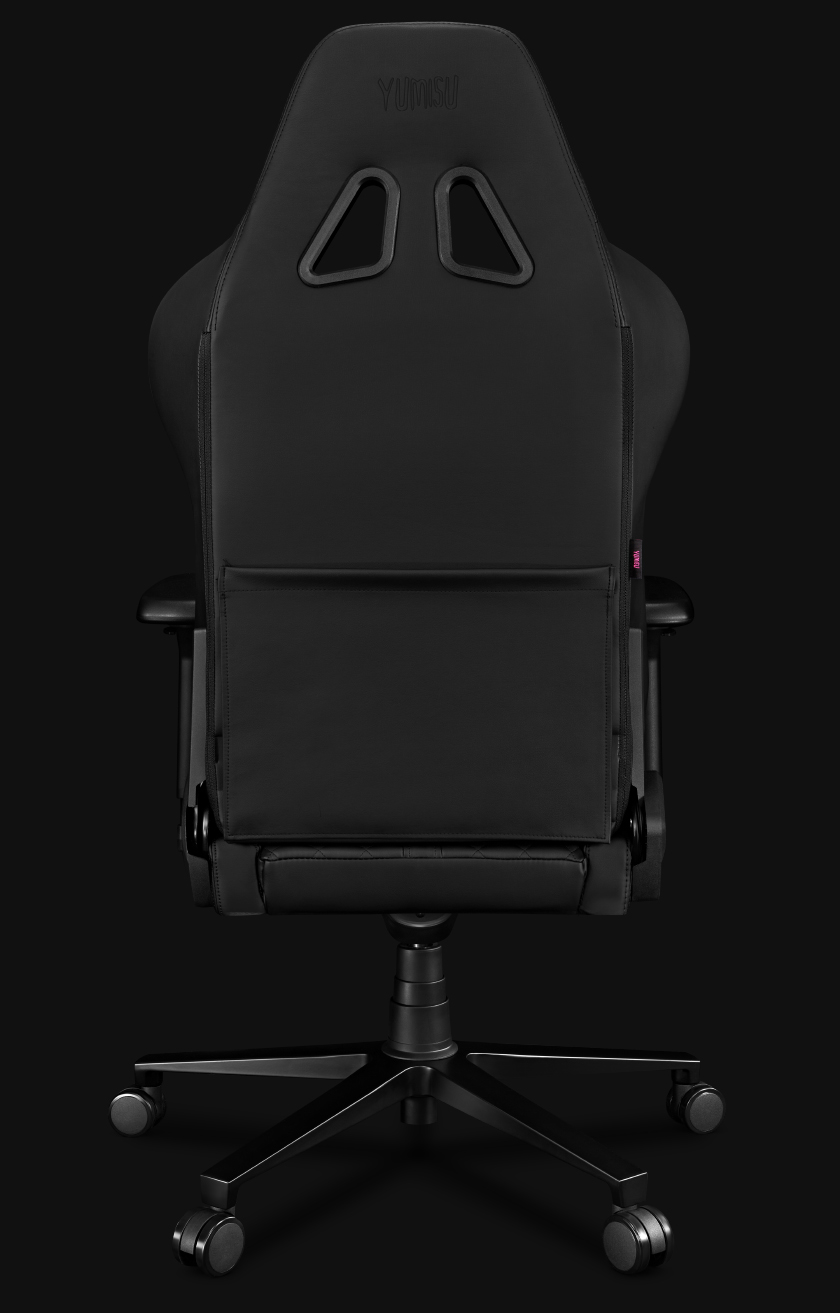 Fotel Gamingowy YUMISU 2025 Magnetic Real Leather Black Fotel Gamingowy YUMISU 2025 Magnetic Real Leather Black tył