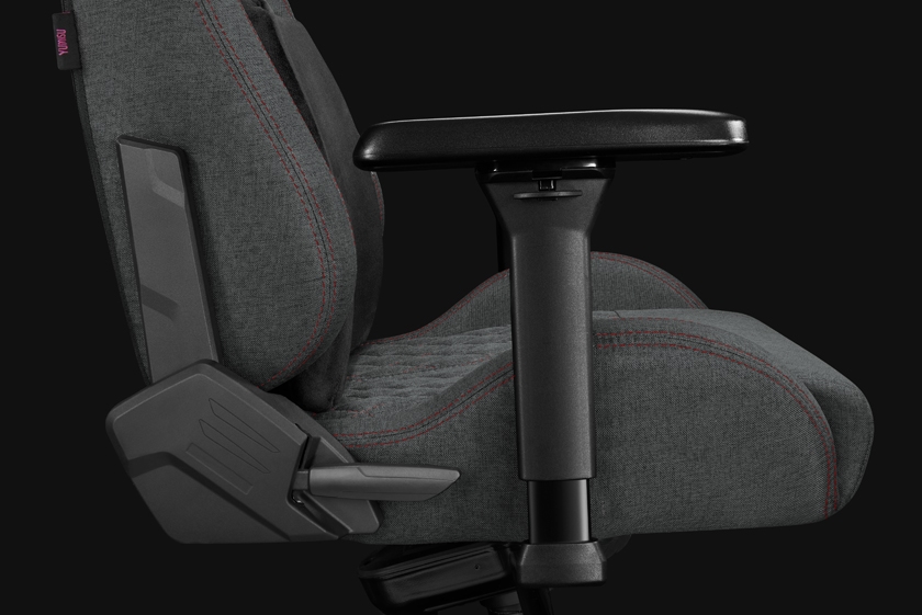 Fotel Biurowy YUMISU 2050 Magnetic Materiał GRAY/RED Fotel Biurowy YUMISU 2050 Magnetic Materiał GRAY/RED bok detal