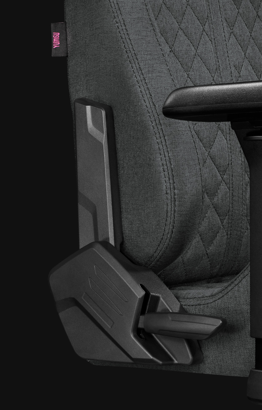 Fotel Biurowy YUMISU 2050 Magnetic Materiał GRAY/BLACK detal mechanizm oparcia