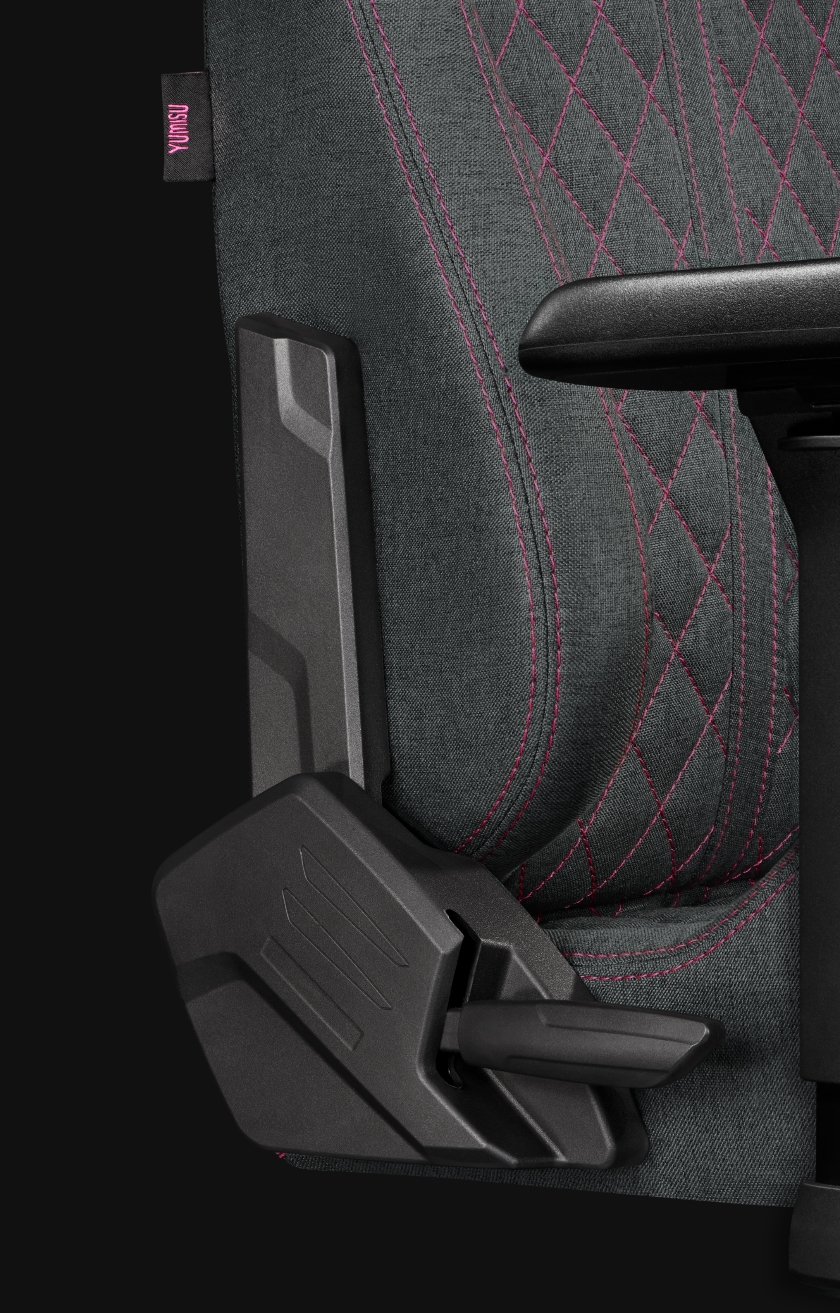 Fotel Biurowy YUMISU 2050 Magnetic Materiał GRAY/PINK Fotel Biurowy YUMISU 2050 Magnetic Materiał GRAY/PINK detal mechanizm oparcia