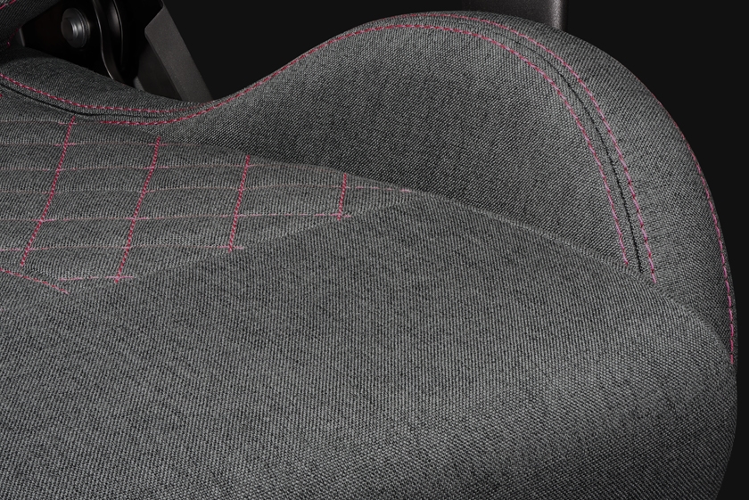 Fotel Biurowy YUMISU 2050 Magnetic Materiał GRAY/PINK Fotel Biurowy YUMISU 2050 Magnetic Materiał GRAY/PINK detal siedzisko