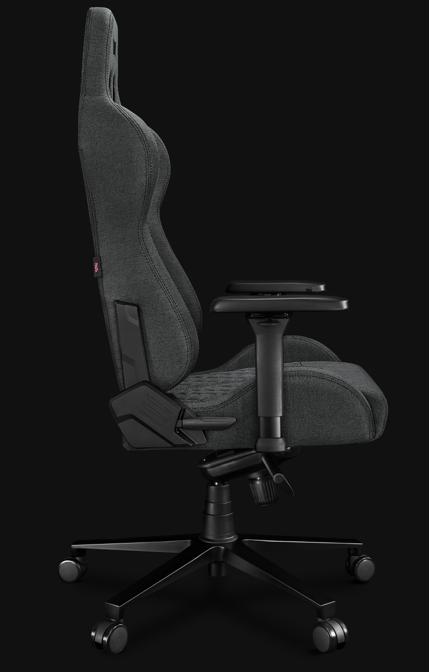 Fotel Biurowy YUMISU 2050 Magnetic Materiał GRAY/BLACK bok