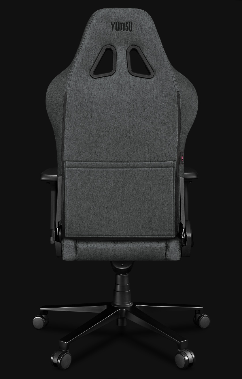 Fotel Biurowy YUMISU 2050 Magnetic Materiał GRAY/BLACK tył