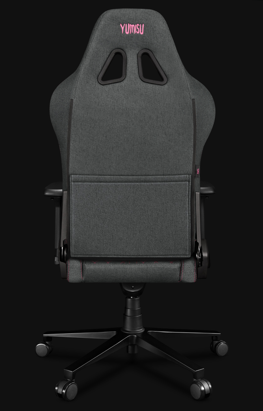 Fotel Biurowy YUMISU 2050 Magnetic Materiał GRAY/PINK Fotel Biurowy YUMISU 2050 Magnetic Materiał GRAY/PINK tył