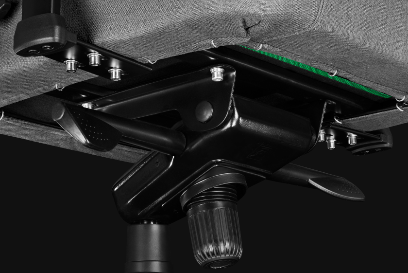 Fotel gamingowy YUMISU 2052F Cloud Black detal mechanizm Fotel gamingowy YUMISU 2052F Cloud Black detal mechanizm