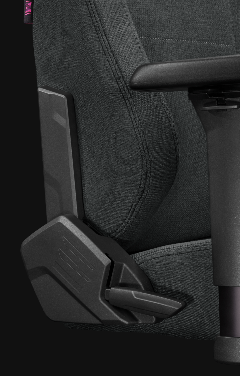 Fotel gamingowy YUMISU 2054F Gray Black detal mechanizm oparcia