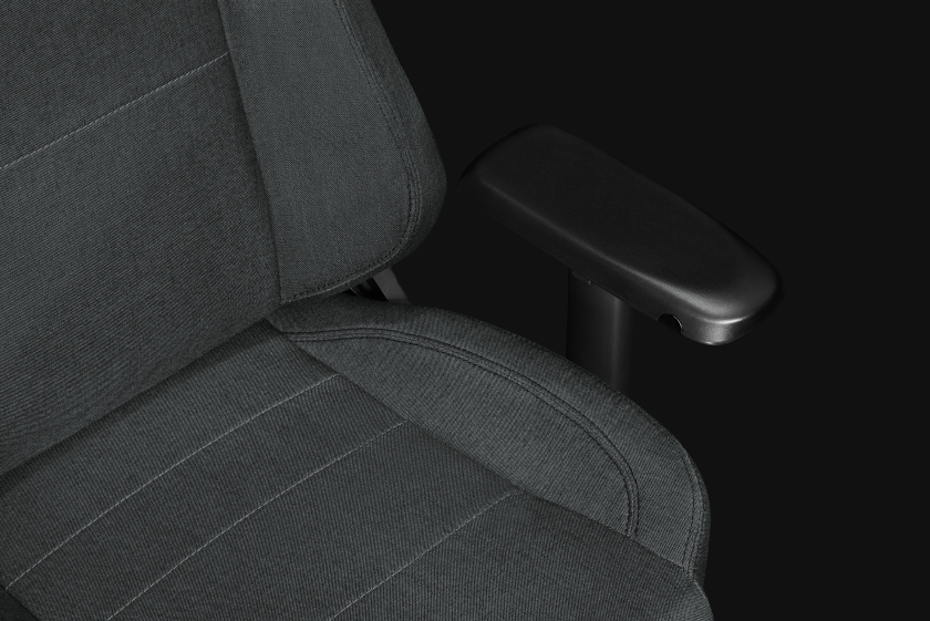 Fotel gamingowy YUMISU 2054F Gray Black perspektywa detal siedzisko v2