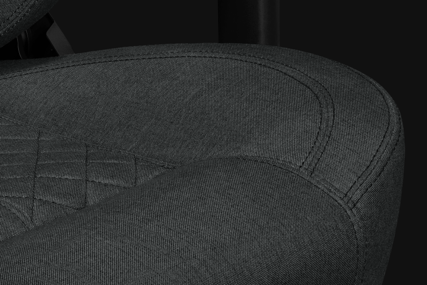 Fotel gamingowy YUMISU 2052F Gray Black detal siedzisko Fotel gamingowy YUMISU 2052F Gray Black detal siedzisko