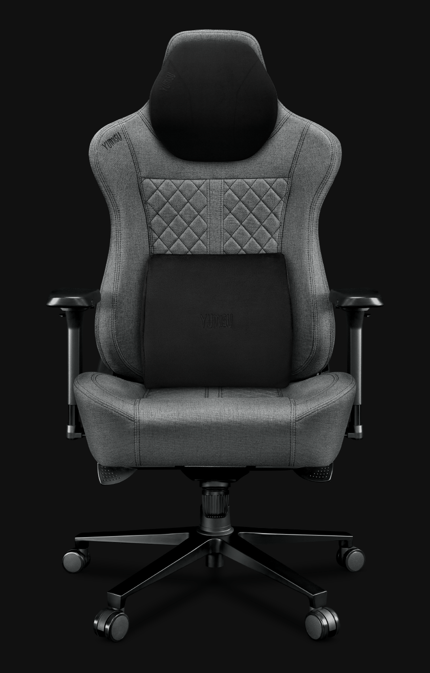 Fotel gamingowy YUMISU 2052F Cloud Black front Fotel gamingowy YUMISU 2052F Cloud Black front