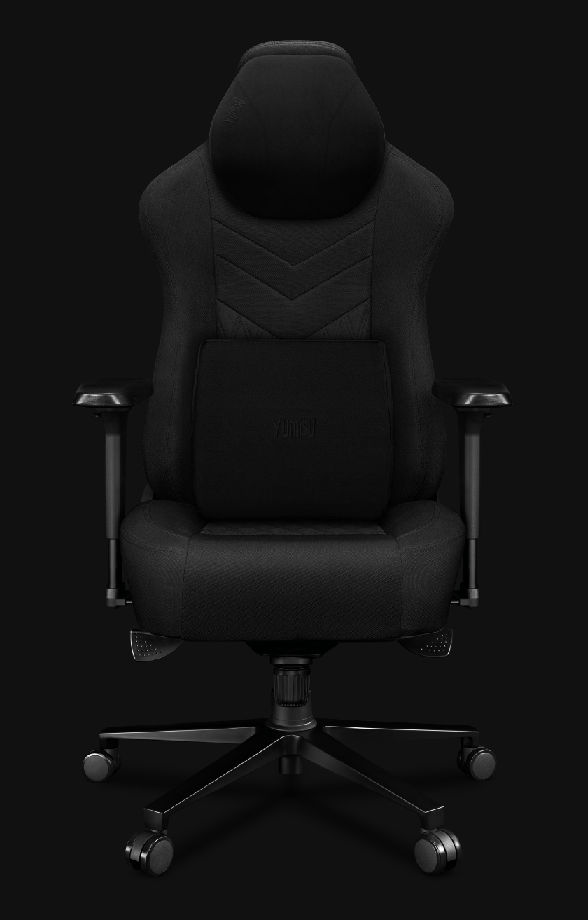 Fotel gamingowy YUMISU 2053F Material Black front Fotel gamingowy YUMISU 2053F Material Black front