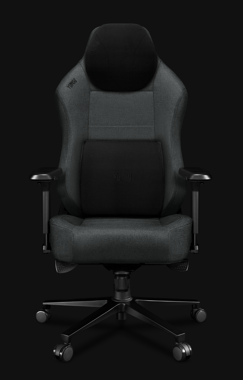 Fotel gamingowy YUMISU 2054F Gray Black front