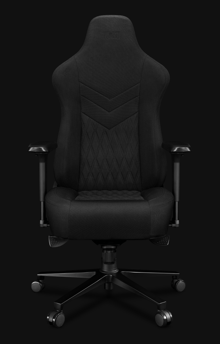 Fotel gamingowy YUMISU 2053F Material Black front bez poduszki Fotel gamingowy YUMISU 2053F Material Black front bez poduszki