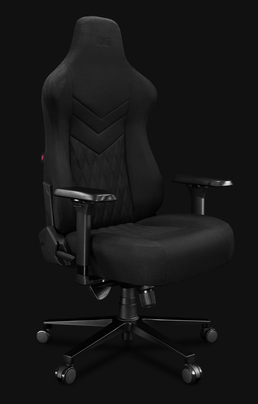 Fotel gamingowy YUMISU 2053F Material Black skos bez poduszki Fotel gamingowy YUMISU 2053F Material Black skos bez poduszki