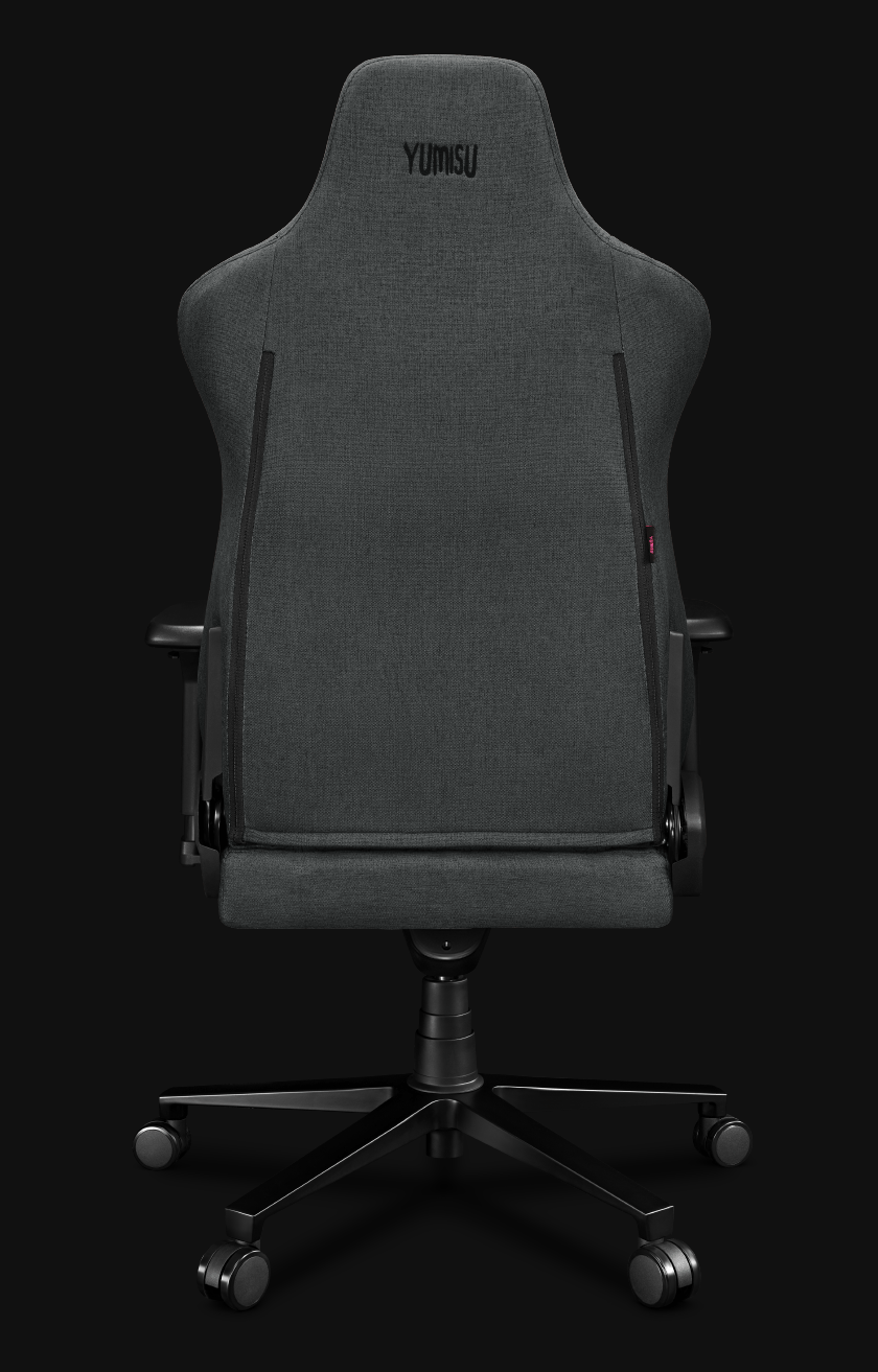 Fotel gamingowy YUMISU 2052F Gray Black tył Fotel gamingowy YUMISU 2052F Gray Black tył