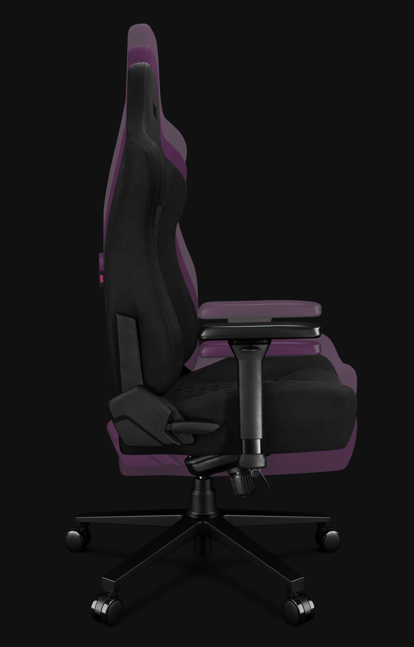 Fotel gamingowy YUMISU 2052F Material Black bok animacja