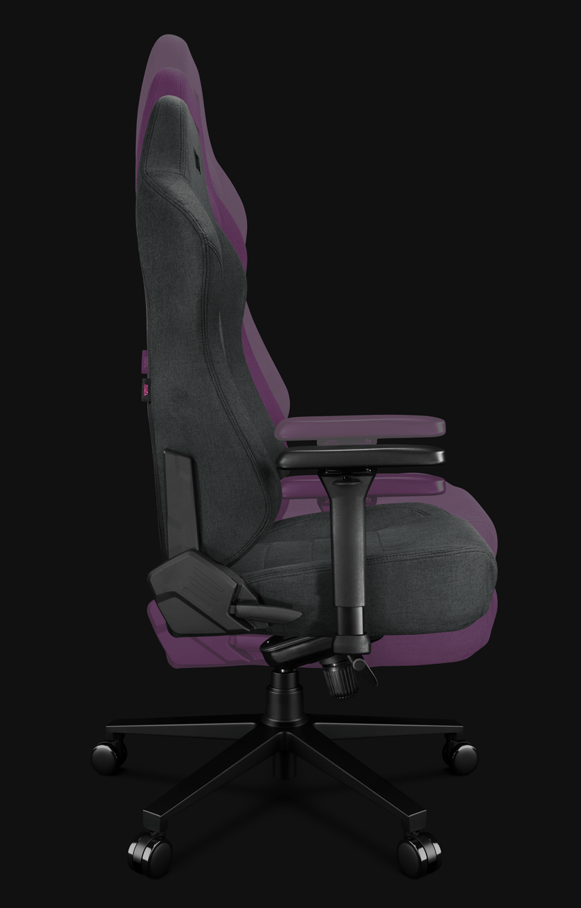 Fotel gamingowy YUMISU 2054F Gray Black bok animacja