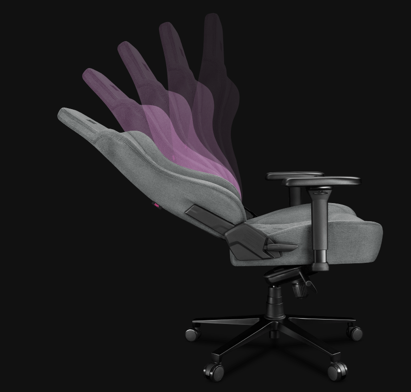 Fotel gamingowy YUMISU 2052F Cloud Black bok odchyl animacja Fotel gamingowy YUMISU 2052F Cloud Black bok odchyl animacja