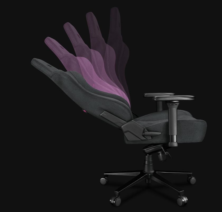 Fotel gamingowy YUMISU 2052F Gray Black bok odchyl animacja Fotel gamingowy YUMISU 2052F Gray Black bok odchyl animacja